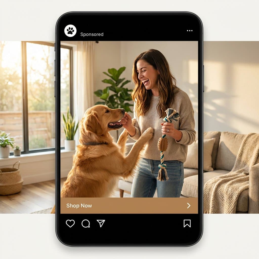 After: polished Pet Supplies AI ad