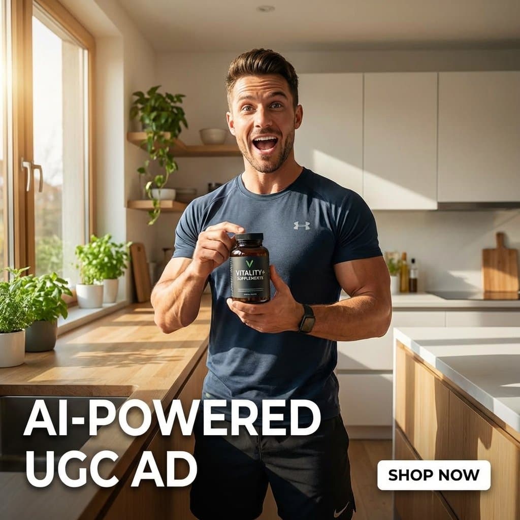 After: polished Health Supplements AI ad